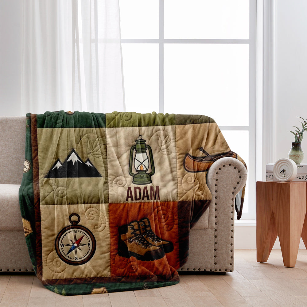 Amoureux du camping - Couverture de camping personnalisée