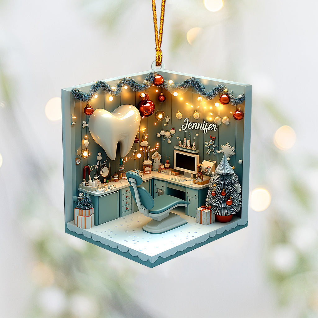 Dental Clinic - Personalized Dentist Ornament