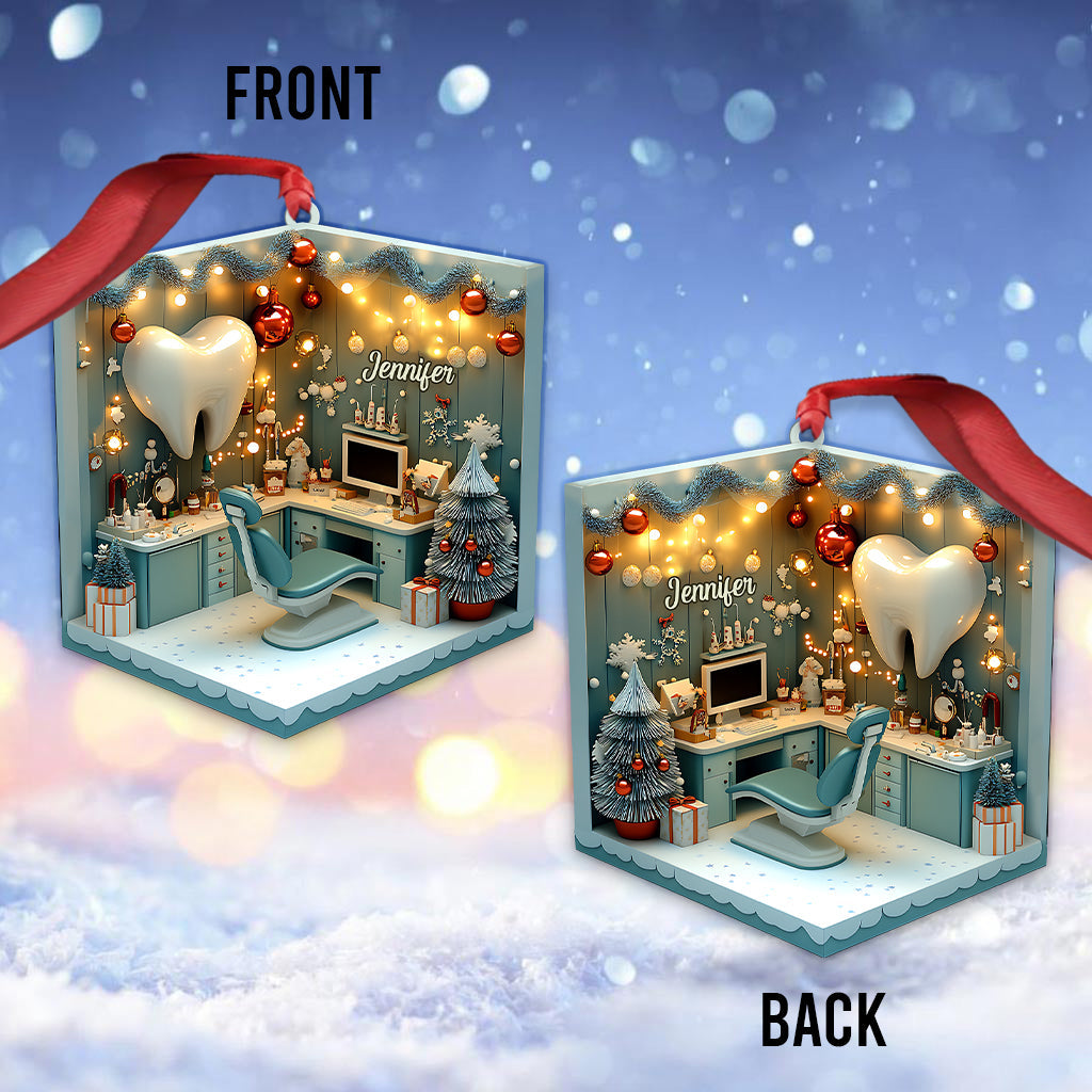 Dental Clinic - Personalized Dentist Ornament