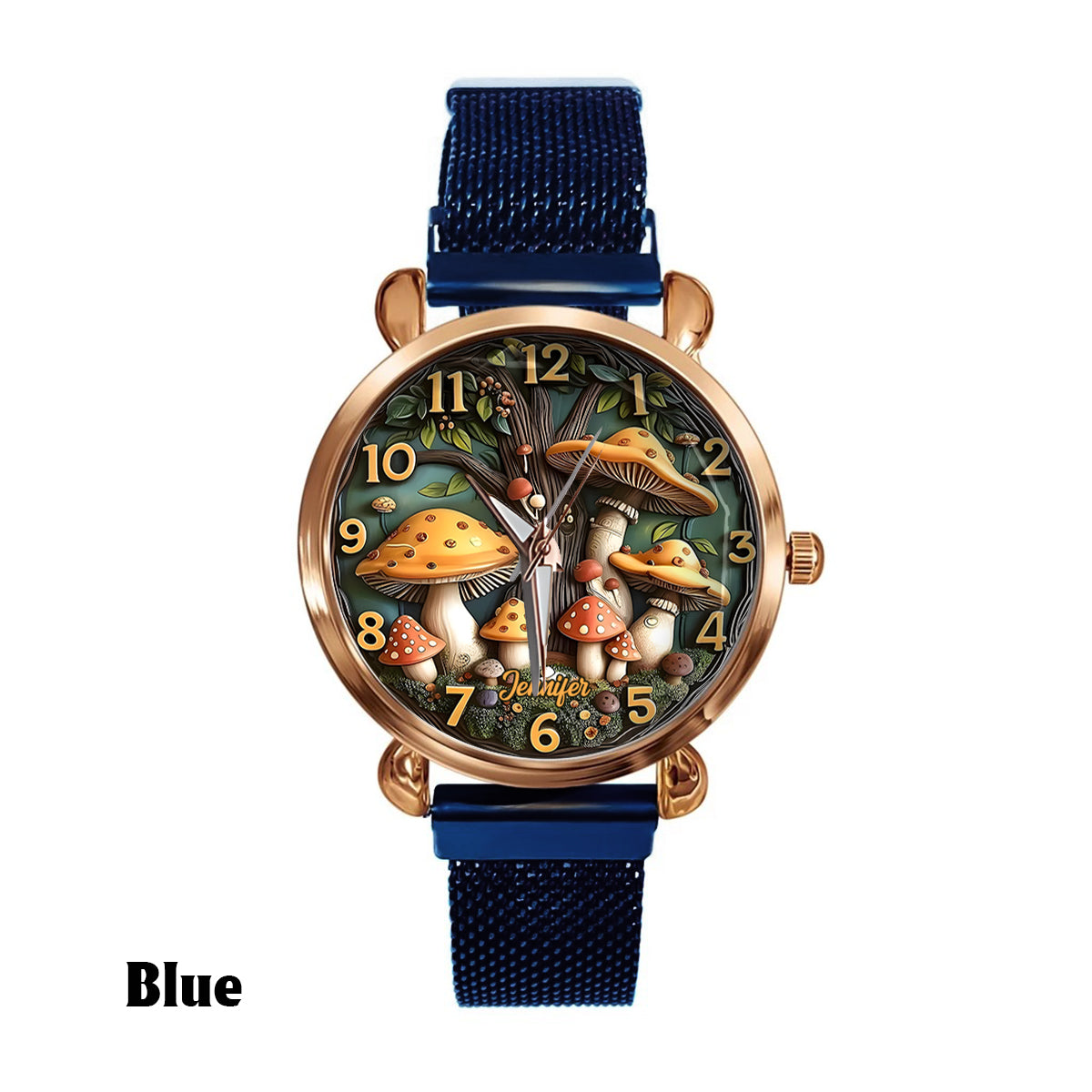 Mushroom and Tree - Personalized Hippie Women Hand Watch