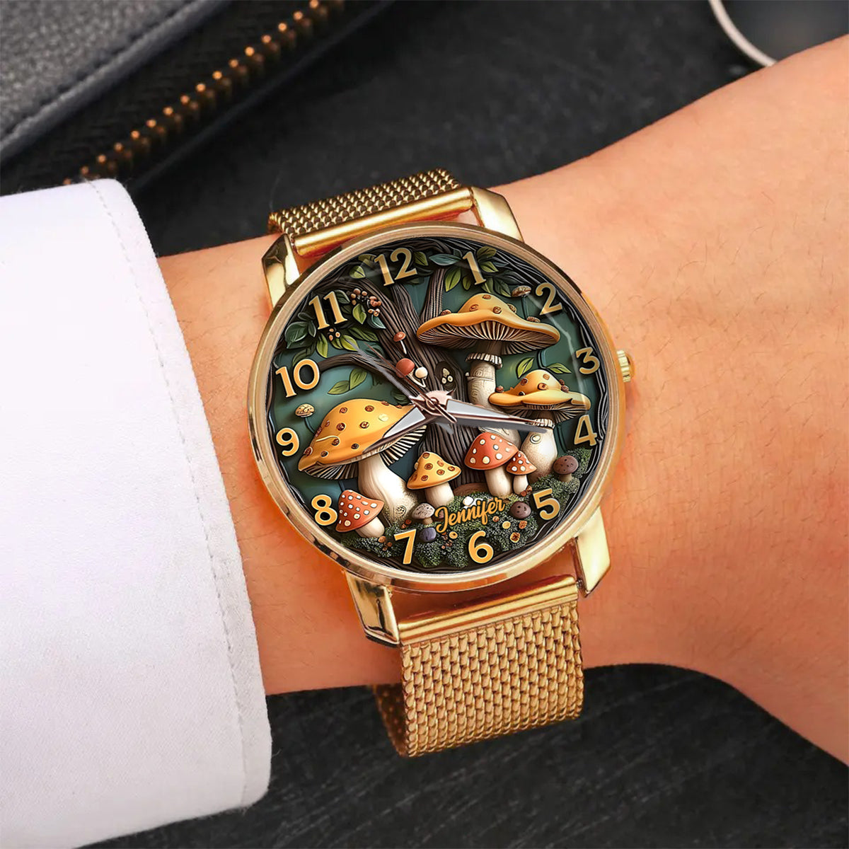 Mushroom and Tree - Personalized Hippie Women Hand Watch