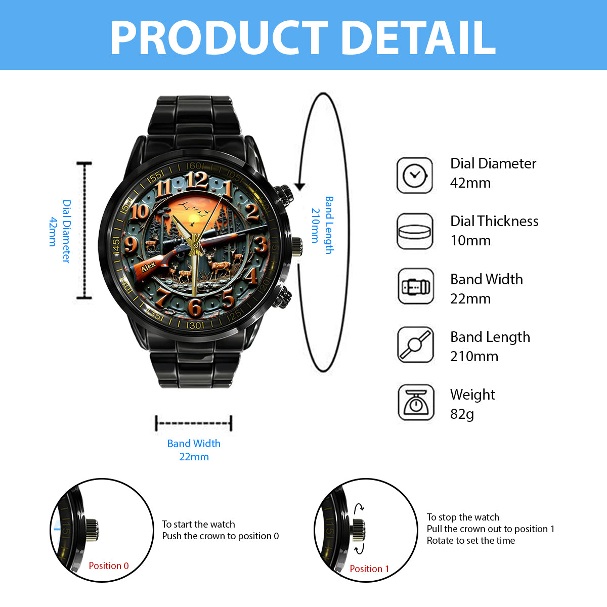 Love Hunting - Personalized Hunting Hand Watch