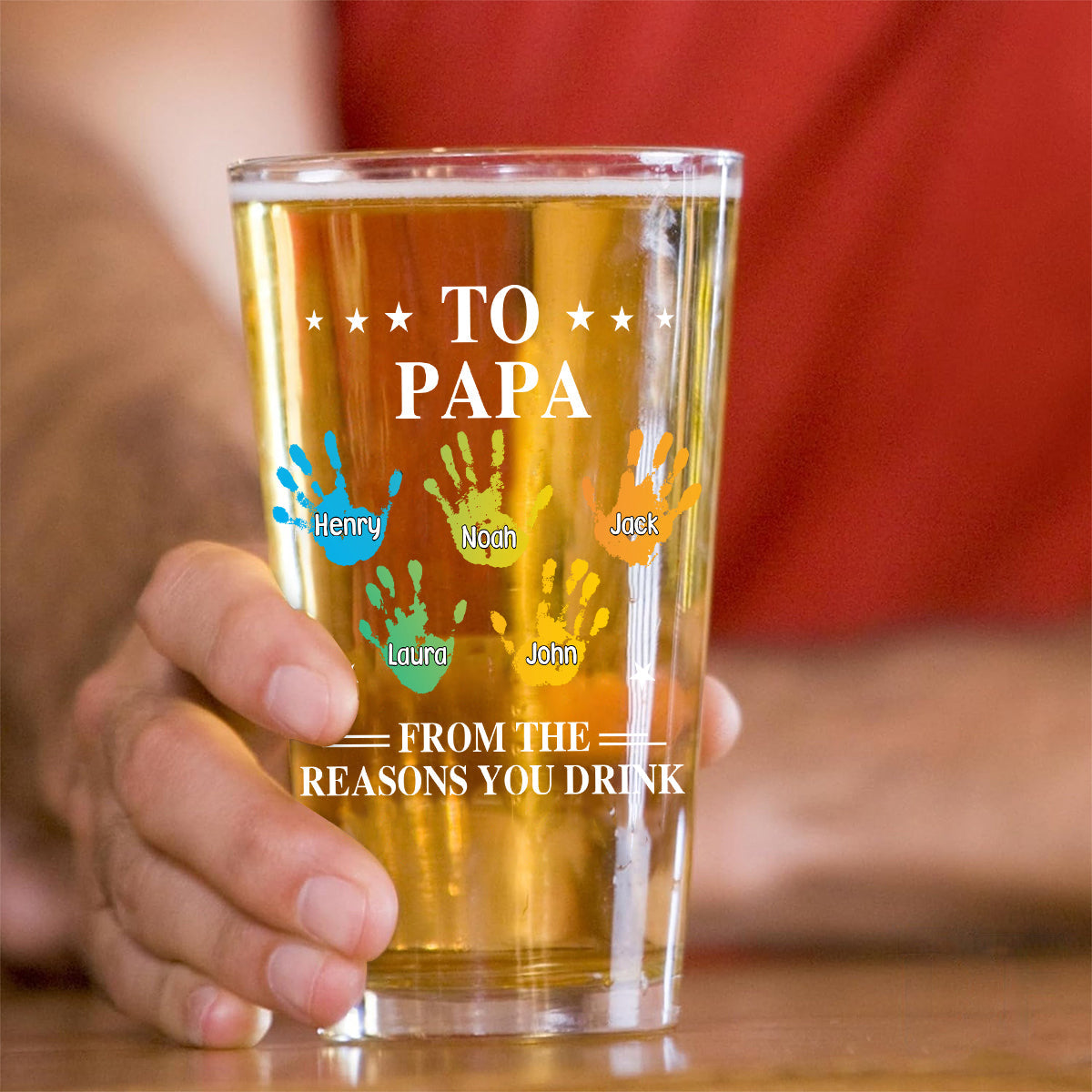 Raison de boire - Verre à bière personnalisé pour papa