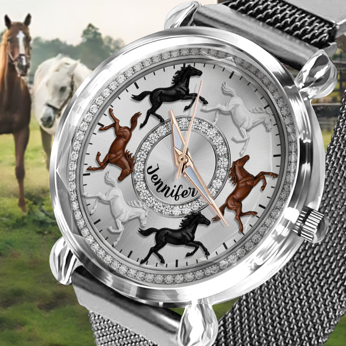 Love Horses - Personalized Horse Women Hand Watch