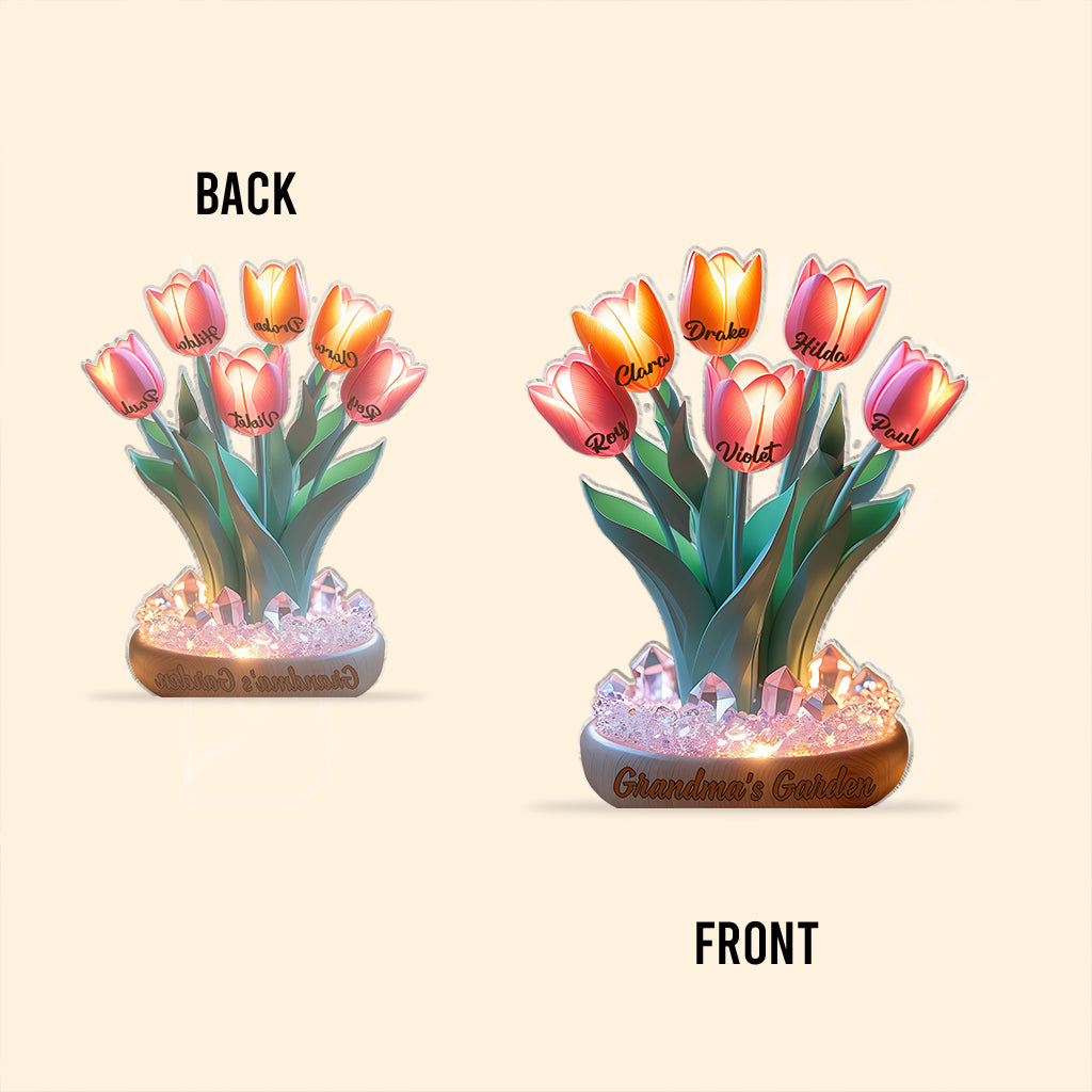 Grandma's Garden - Personalized Grandma Custom Shaped Acrylic Plaque