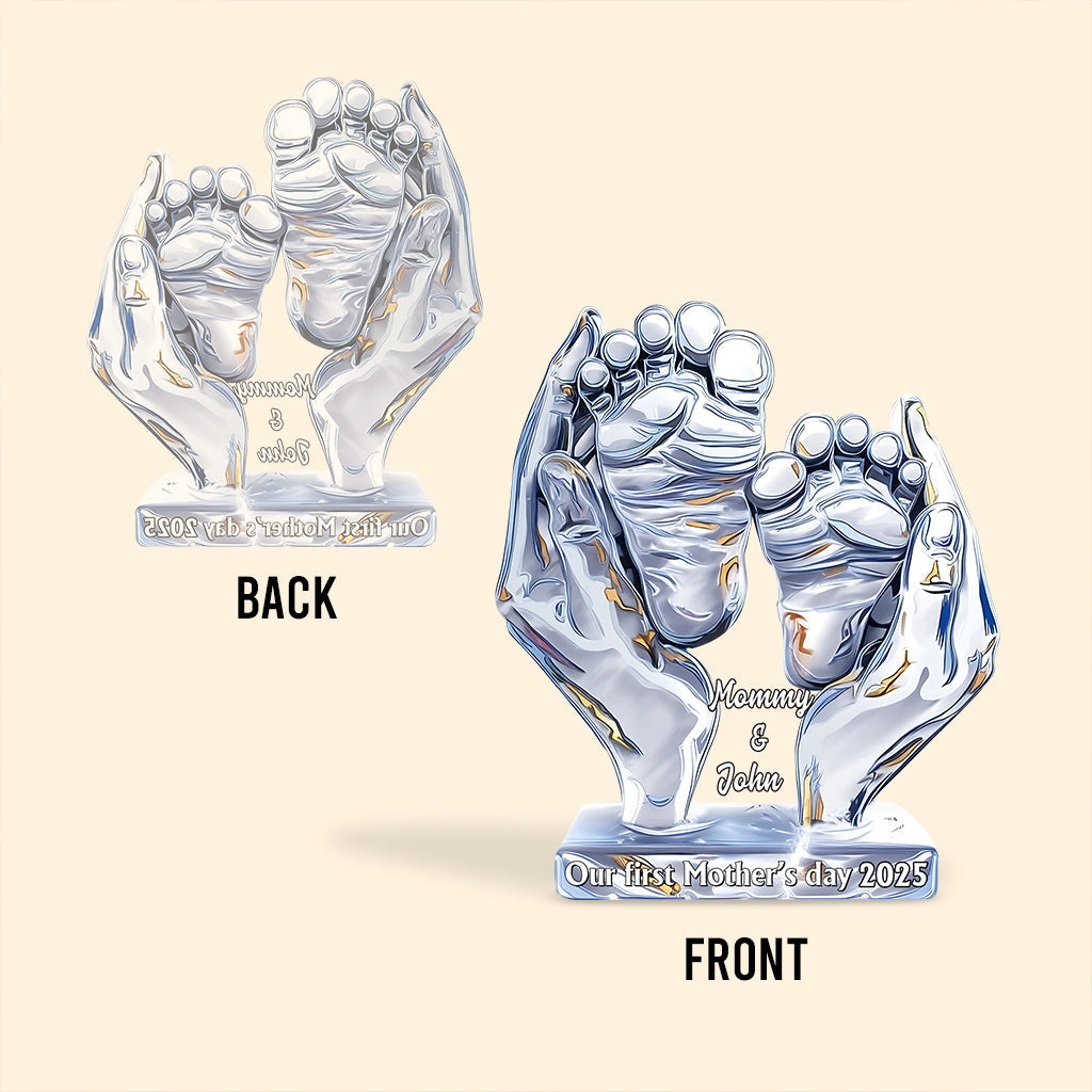 Our First Mother's Day - Personalized Mother Custom Shaped Acrylic Plaque