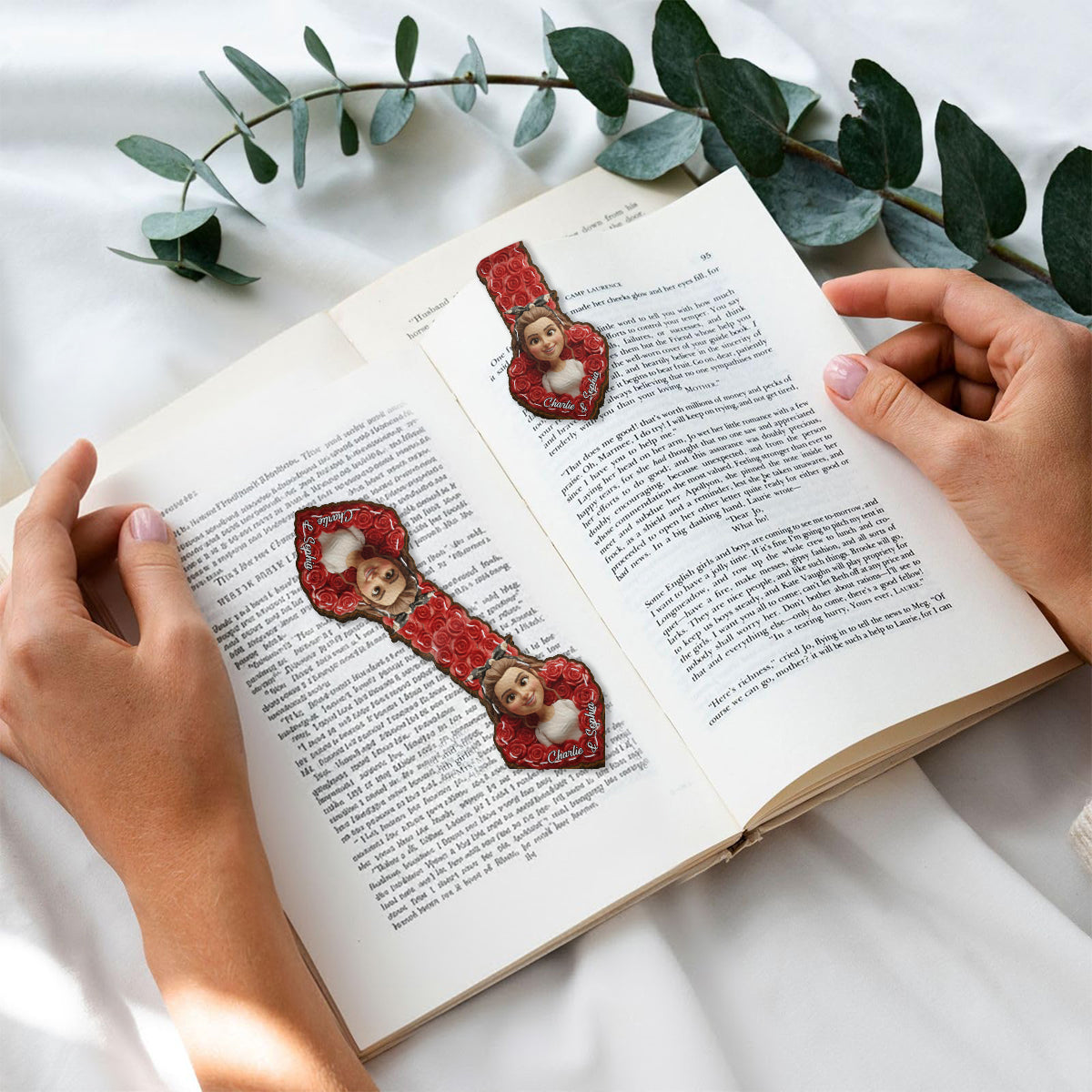 Ensemble pour toujours - Marque-page magnétique personnalisé en forme de couple