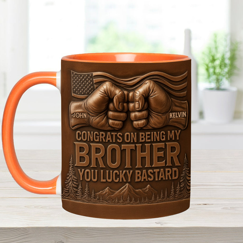Félicitations pour être mon frère/ma sœur/mon fils… - Mug personnalisé pour frères et sœurs