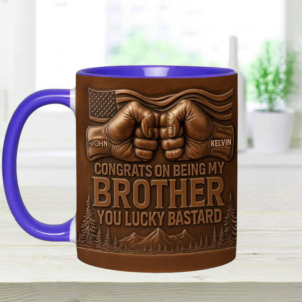Félicitations pour être mon frère/ma sœur/mon fils… - Mug personnalisé pour frères et sœurs
