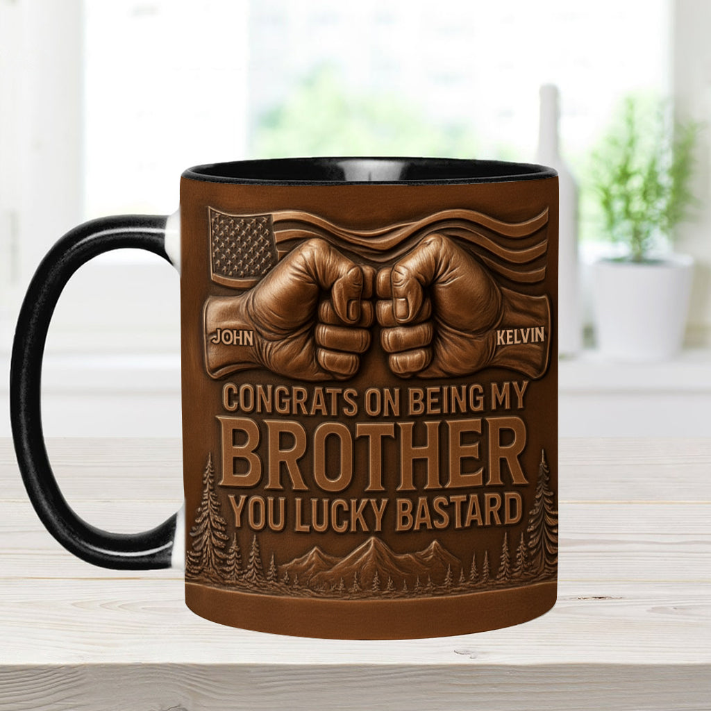 Félicitations pour être mon frère/ma sœur/mon fils… - Mug personnalisé pour frères et sœurs