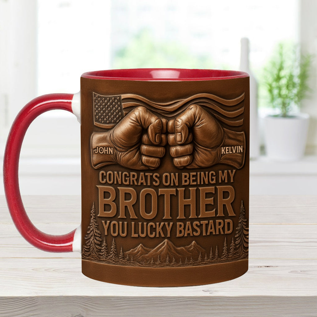 Félicitations pour être mon frère/ma sœur/mon fils… - Mug personnalisé pour frères et sœurs