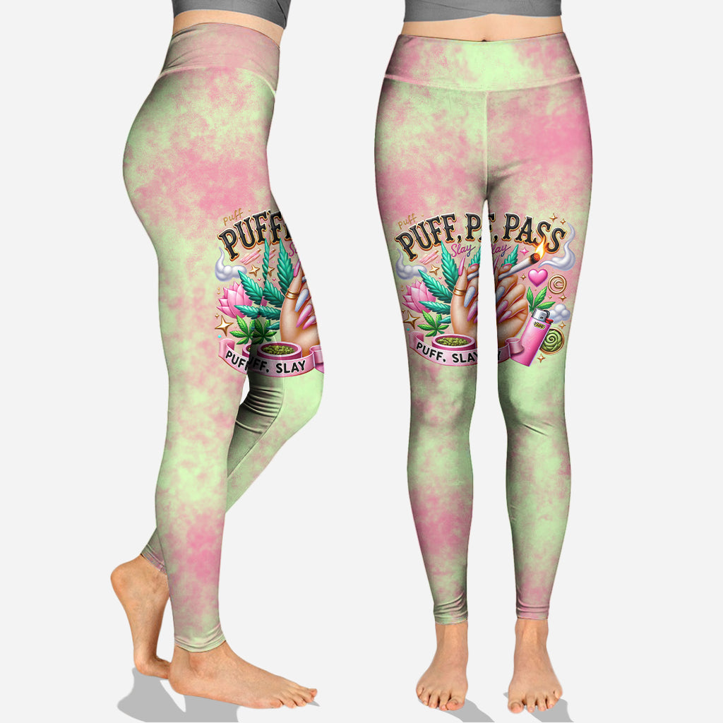 Débardeur et legging personnalisés « Croix de cannabis » style fumeur chic