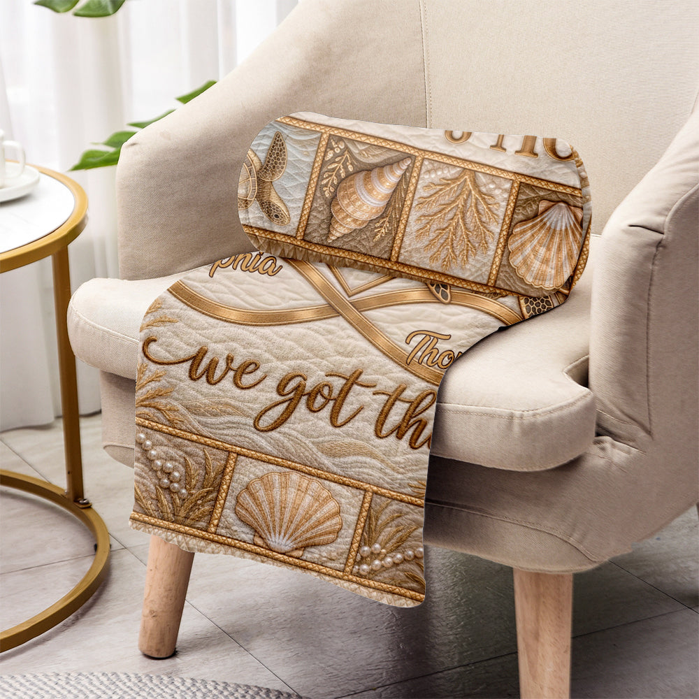 Love You Infinite - Personalized Turtle Blanket