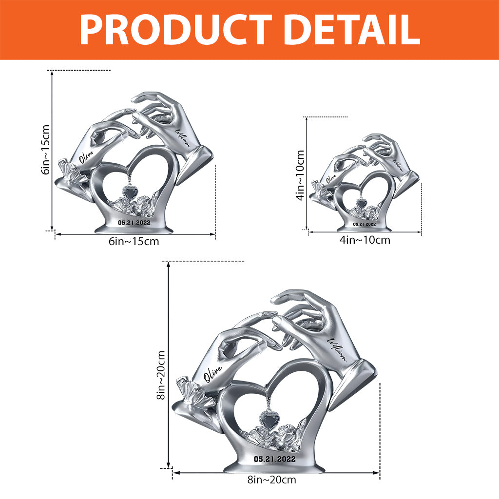 Cadeau d'anniversaire de Noël pour un couple - Plaque acrylique personnalisée en forme de couple