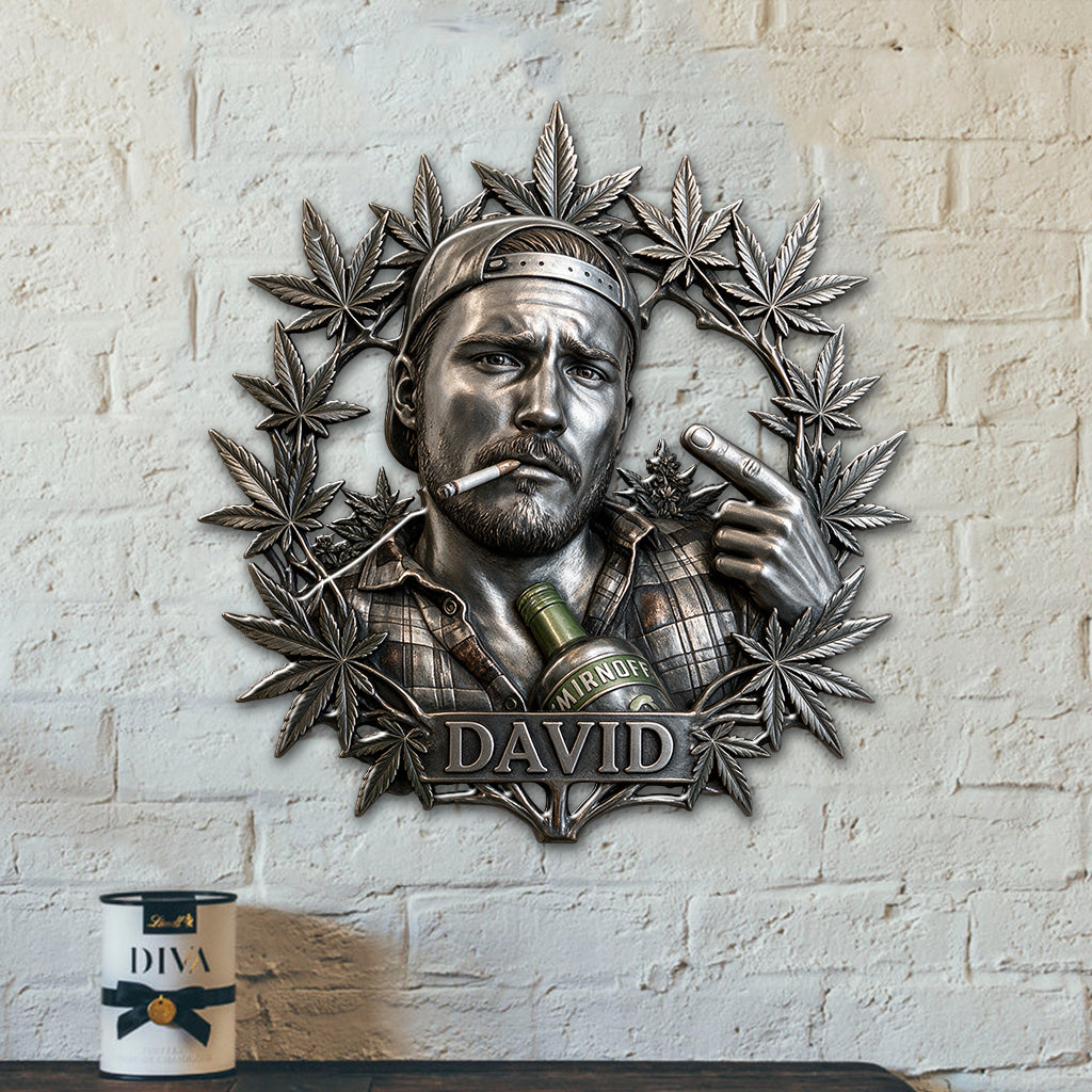 High on Life - Personalized Weed 3D Printed Cut Metal Sign
