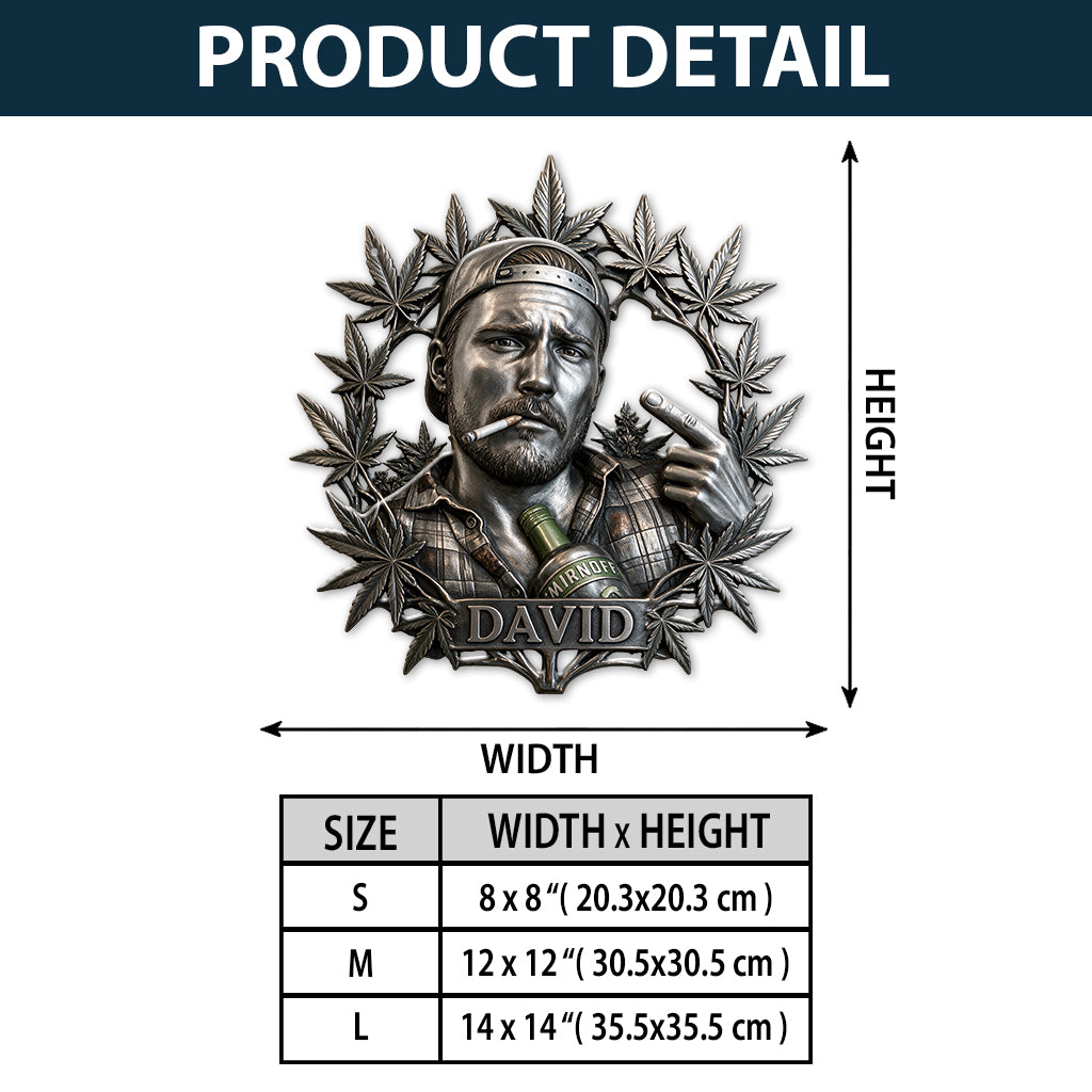 High on Life - Personalized Weed 3D Printed Cut Metal Sign