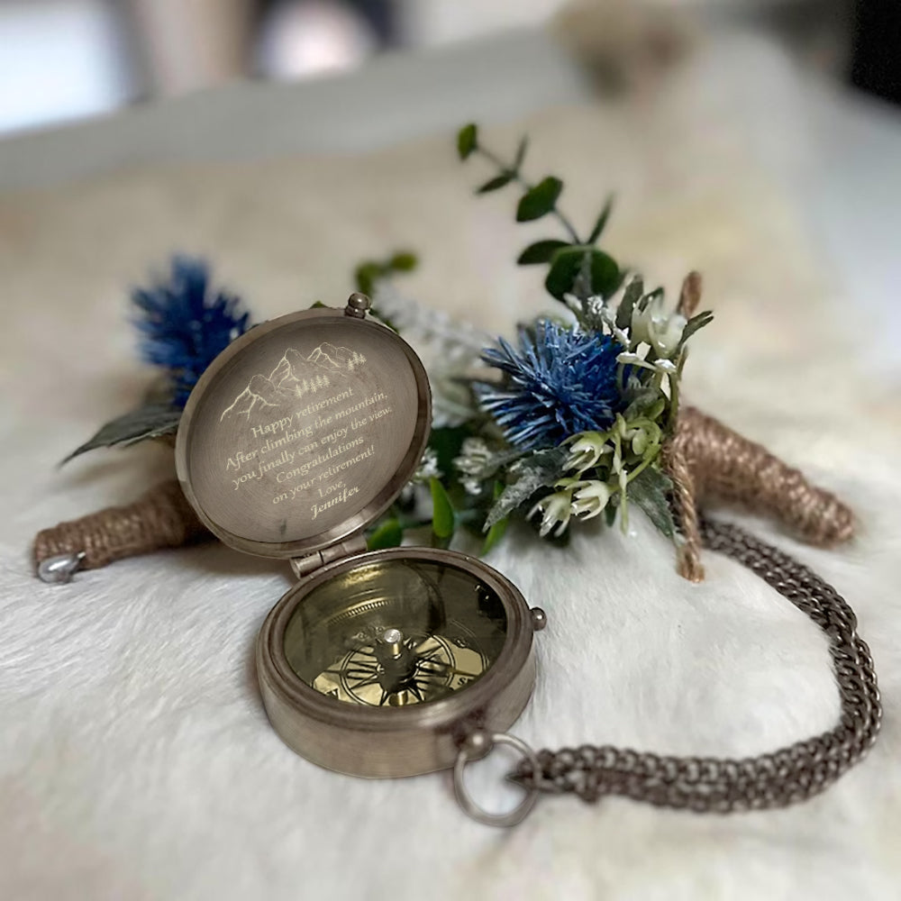 Happy Retirement Gift - Personalized Retired Compass