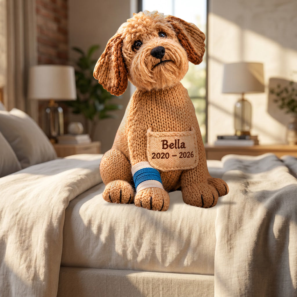 Custom From Any Pet Photo - Personalized Dog Posable Plush Doll