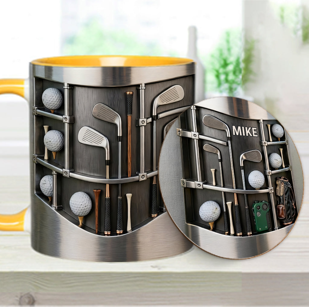 Love Goft - Personalized Golf Accent Mug & Coaster