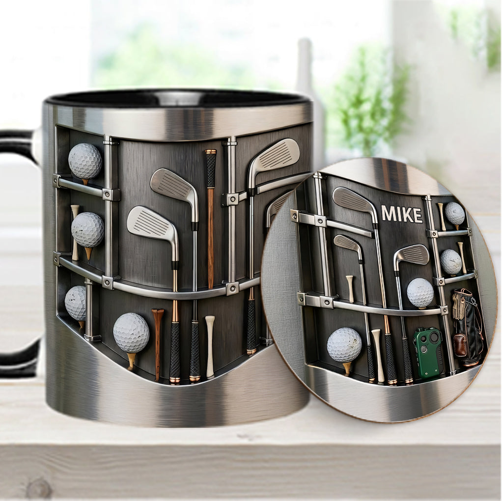 Love Goft - Personalized Golf Accent Mug & Coaster
