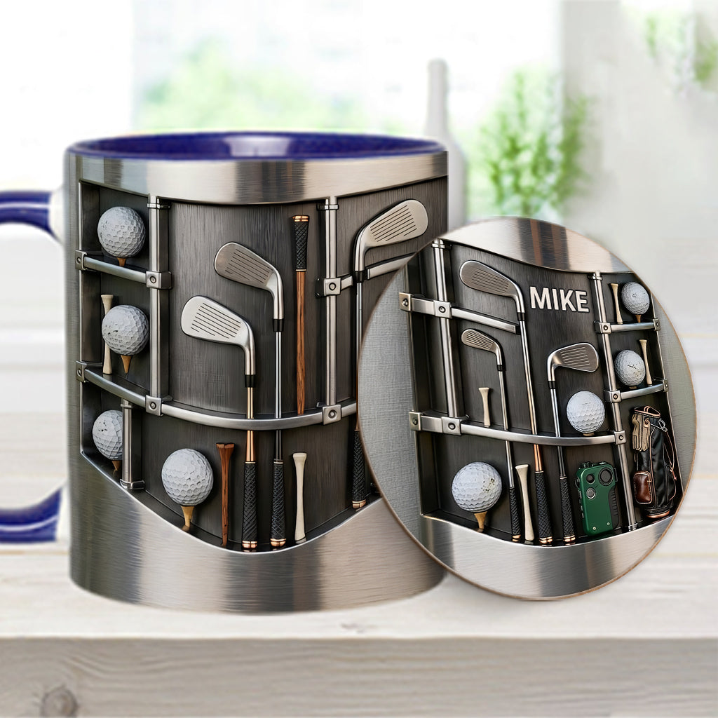 Love Goft - Personalized Golf Accent Mug & Coaster