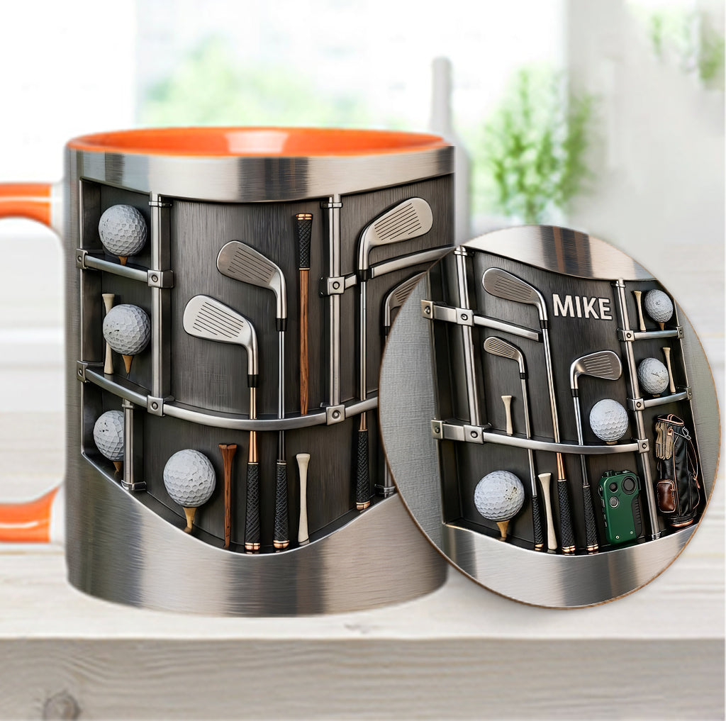 Love Goft - Personalized Golf Accent Mug & Coaster