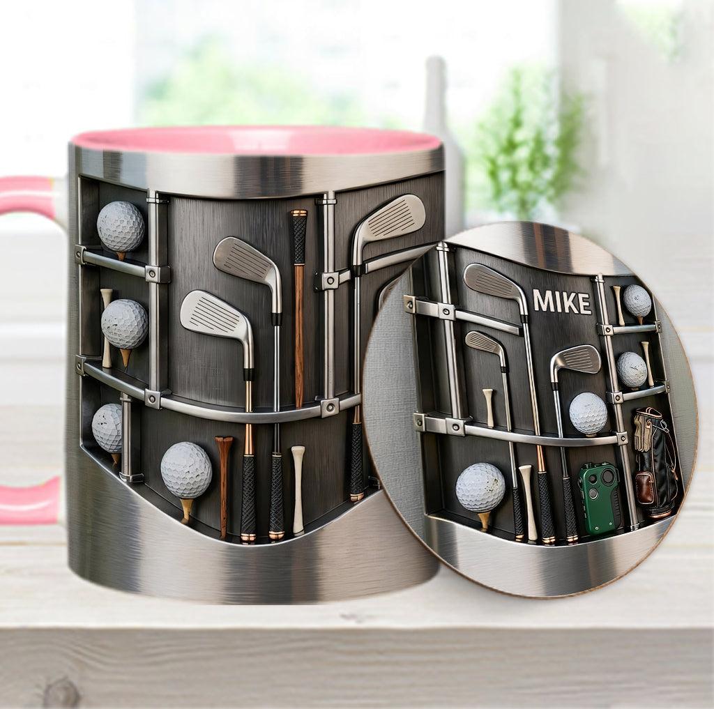 Love Goft - Personalized Golf Accent Mug & Coaster