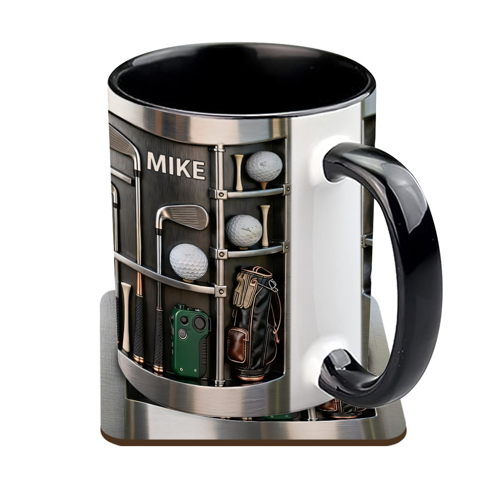 Love Goft - Personalized Golf Accent Mug & Coaster