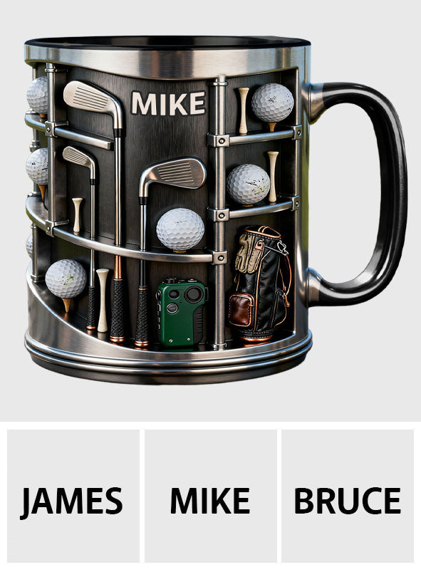 Love Goft - Personalized Golf Accent Mug & Coaster