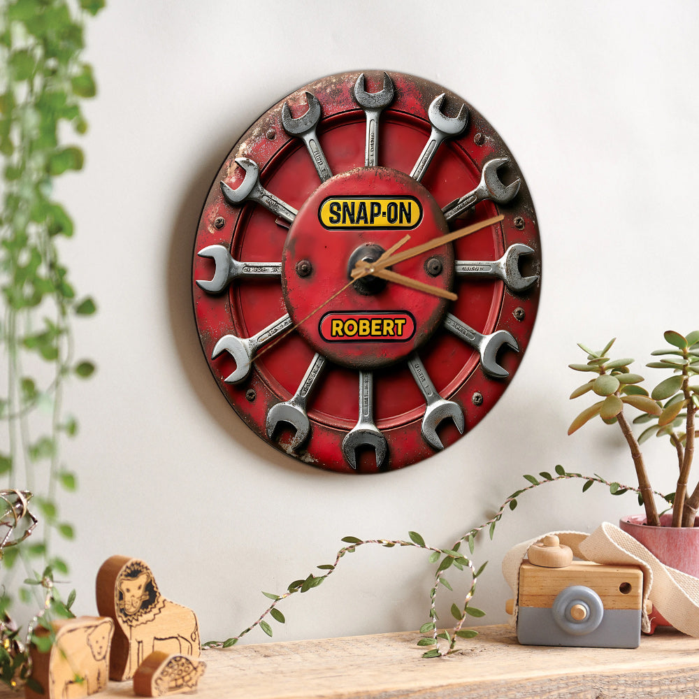 Horloge murale personnalisée pour mécanicien - Il est temps de se lancer !