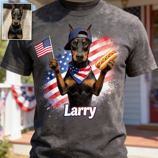 T-shirt Lavé Personnalisé USA - Patriote