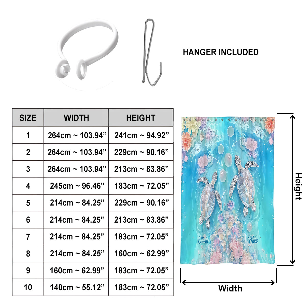 Vibrant Sea Turtle & Coral Reef - Personalized Turtle Blackout Window Curtain/ Drapes Set