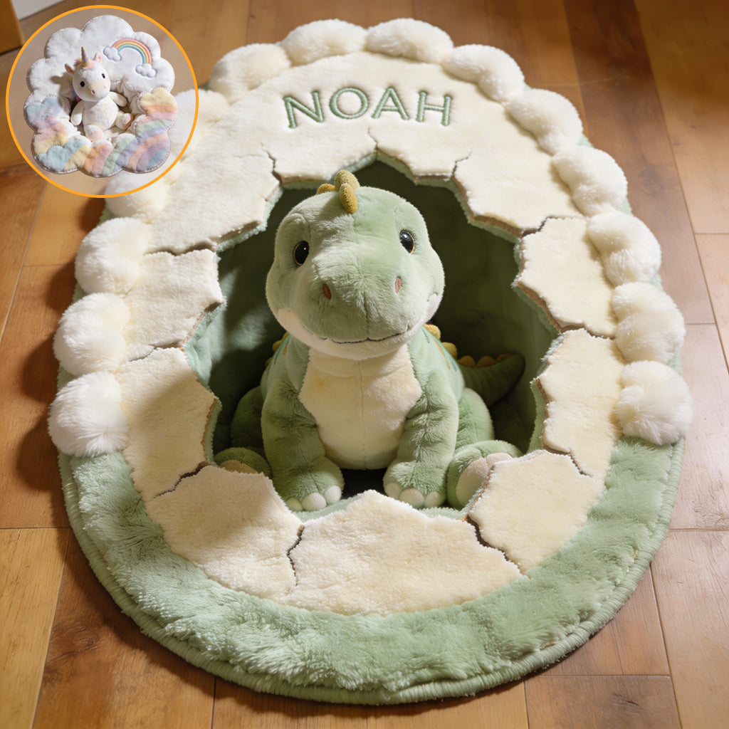Décor de Chambre d'Enfant - Dinosaure ou Licorne - Tapis Personnalisé Antidérapant