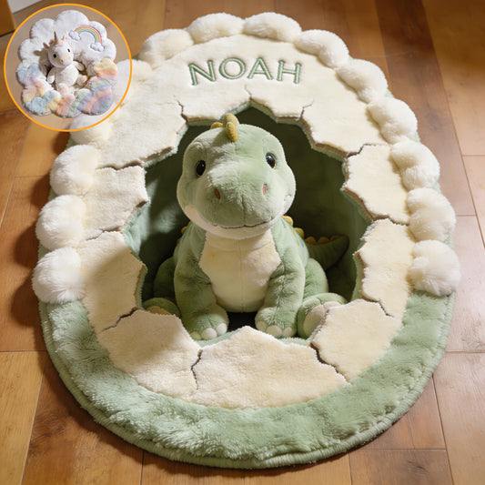 Décor de Chambre d'Enfant - Dinosaure ou Licorne - Tapis Personnalisé Antidérapant