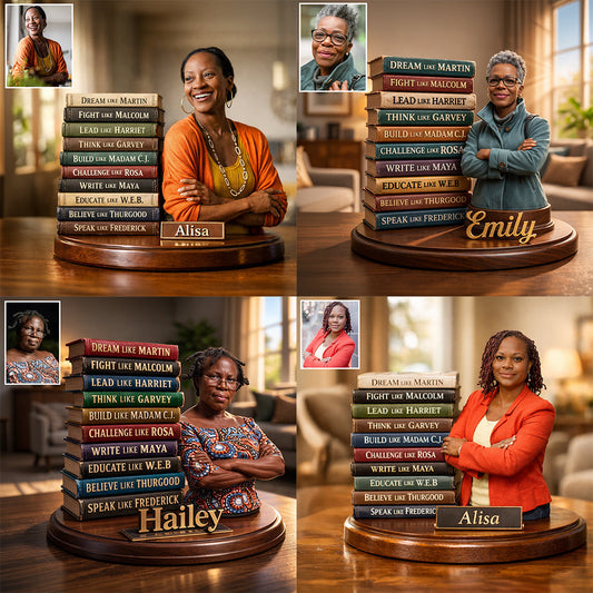 Fierté noire - Plaque acrylique personnalisée de forme afro-américaine