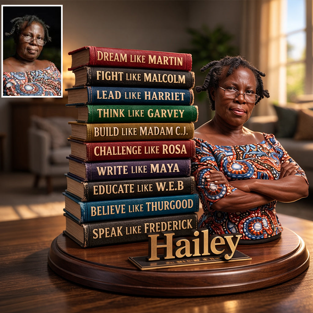 Fierté noire - Plaque acrylique personnalisée de forme afro-américaine