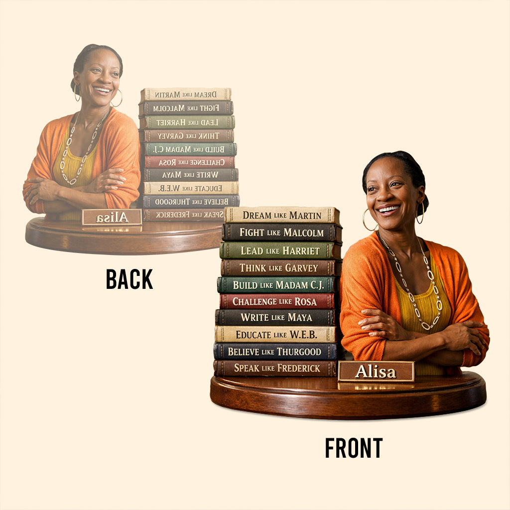 Fierté noire - Plaque acrylique personnalisée de forme afro-américaine