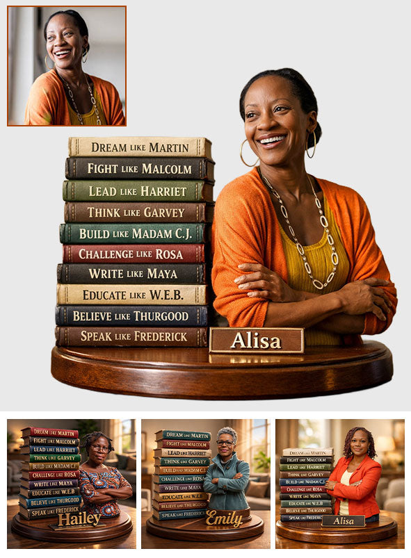 Fierté noire - Plaque acrylique personnalisée de forme afro-américaine