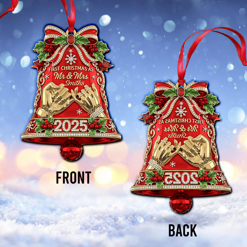 Premier Noël en tant que M. et Mme - Ornement personnalisé pour couple