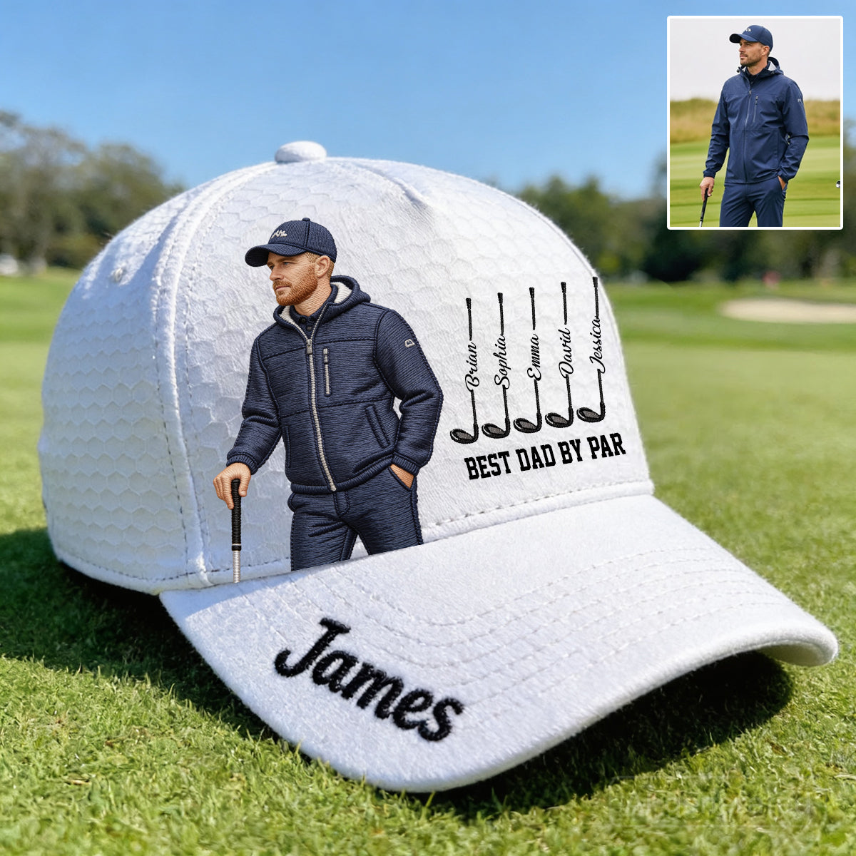 Meilleur Papa - Casquette de Golf Personnalisée