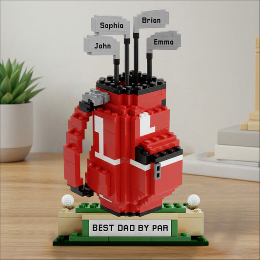 Meilleur papa selon le par - Plaque acrylique personnalisée de golf en forme de carte de crédit