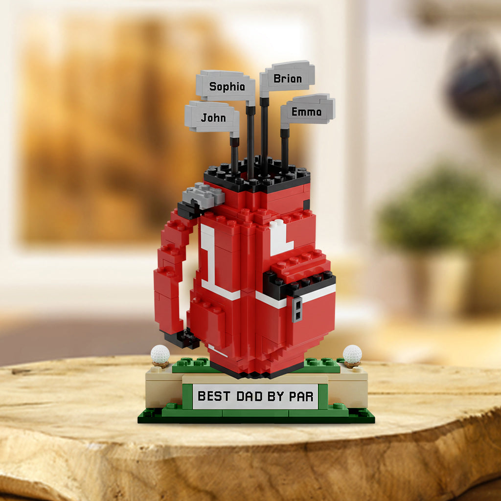 Meilleur papa selon le par - Plaque acrylique personnalisée de golf en forme de carte de crédit