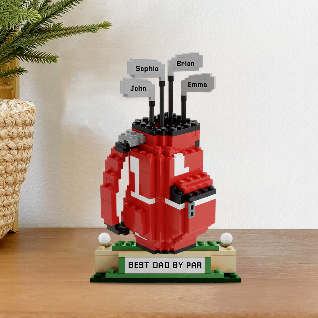 Meilleur papa selon le par - Plaque acrylique personnalisée de golf en forme de carte de crédit