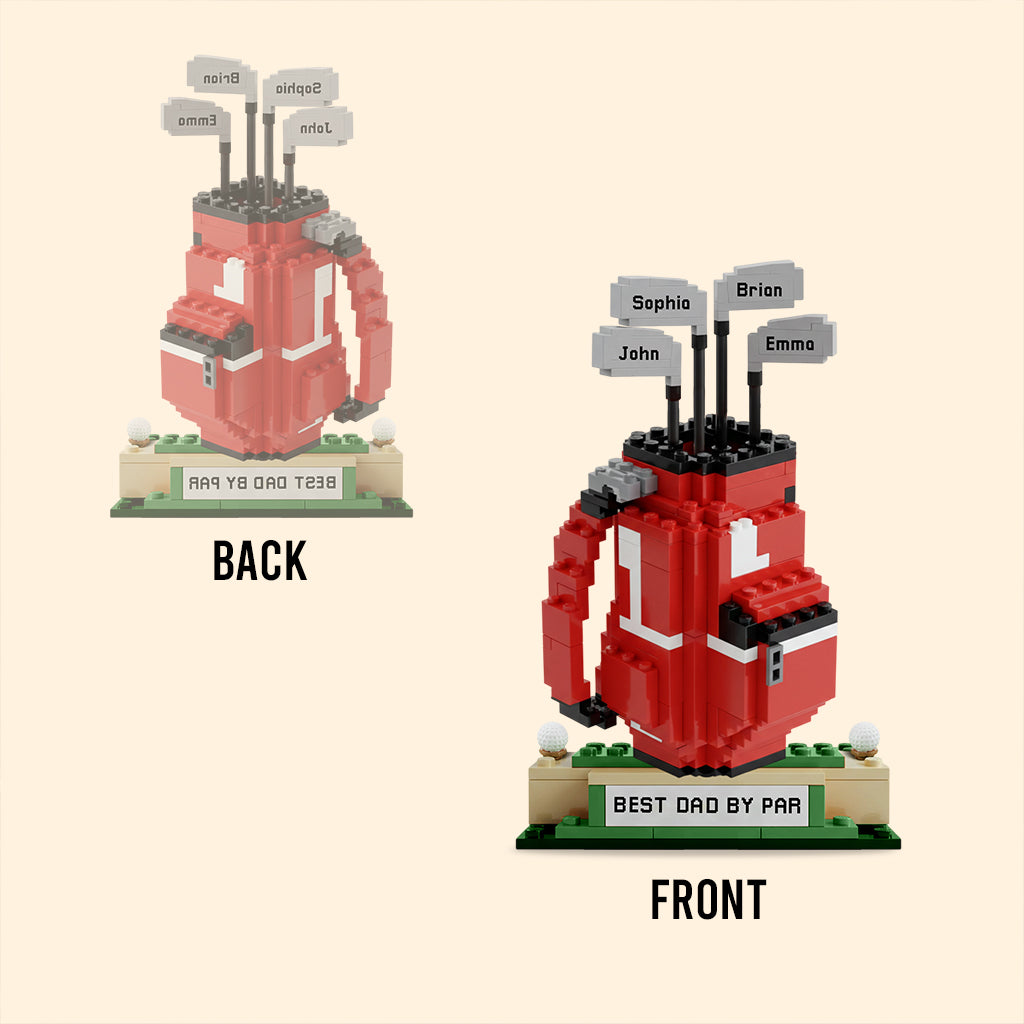 Meilleur papa selon le par - Plaque acrylique personnalisée de golf en forme de carte de crédit