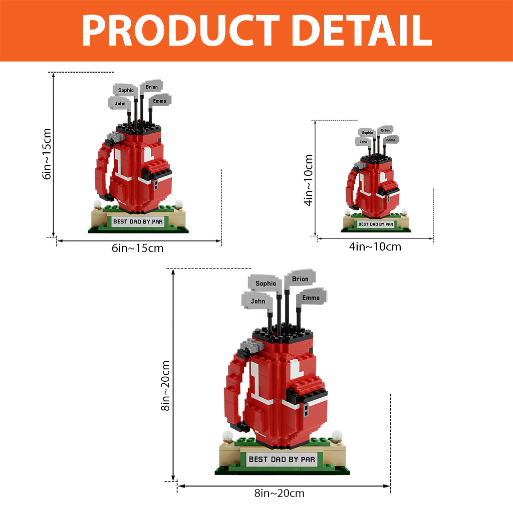 Meilleur papa selon le par - Plaque acrylique personnalisée de golf en forme de carte de crédit