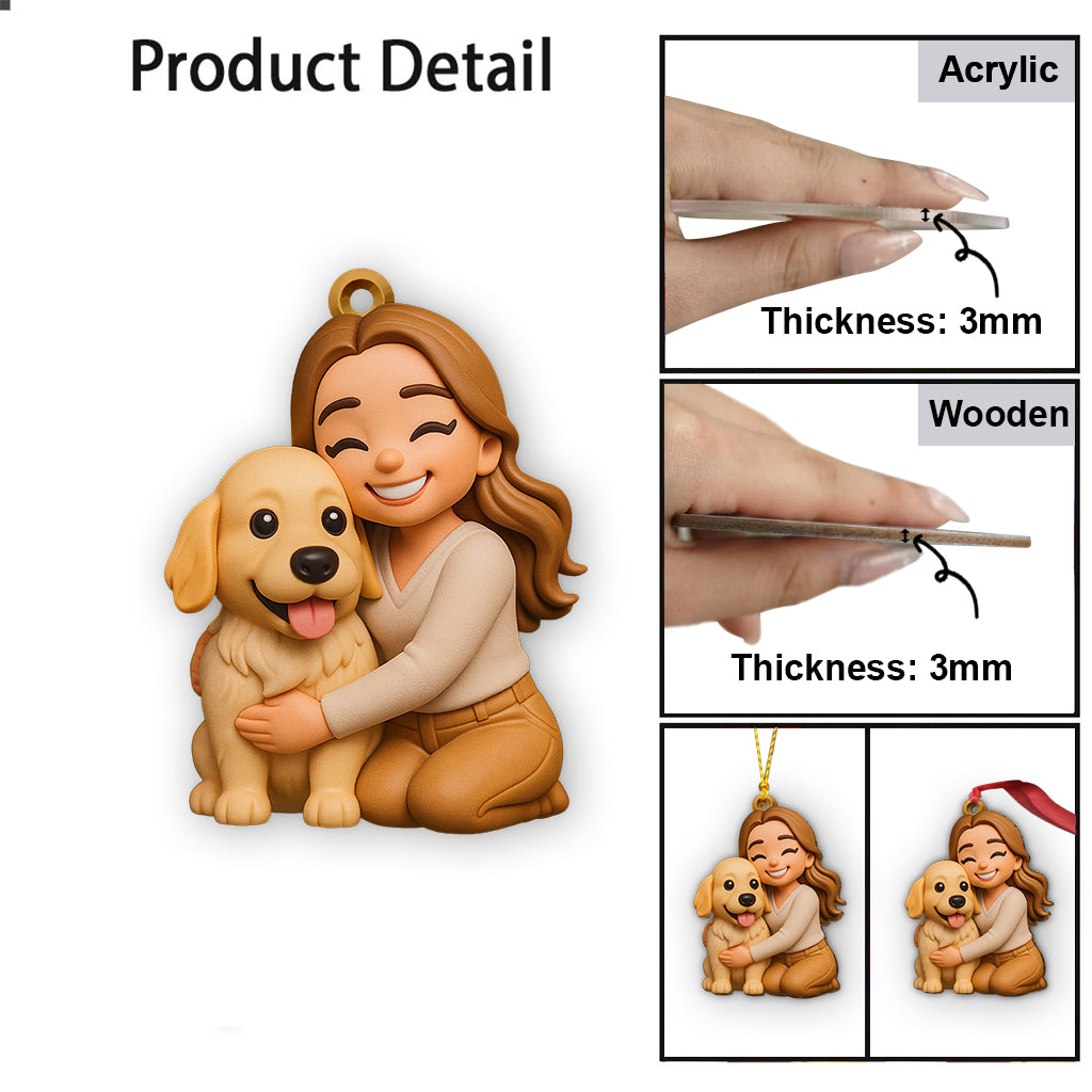 Cadeau pour amoureux des chiens - Figurine miniature 3D personnalisée avec un chien