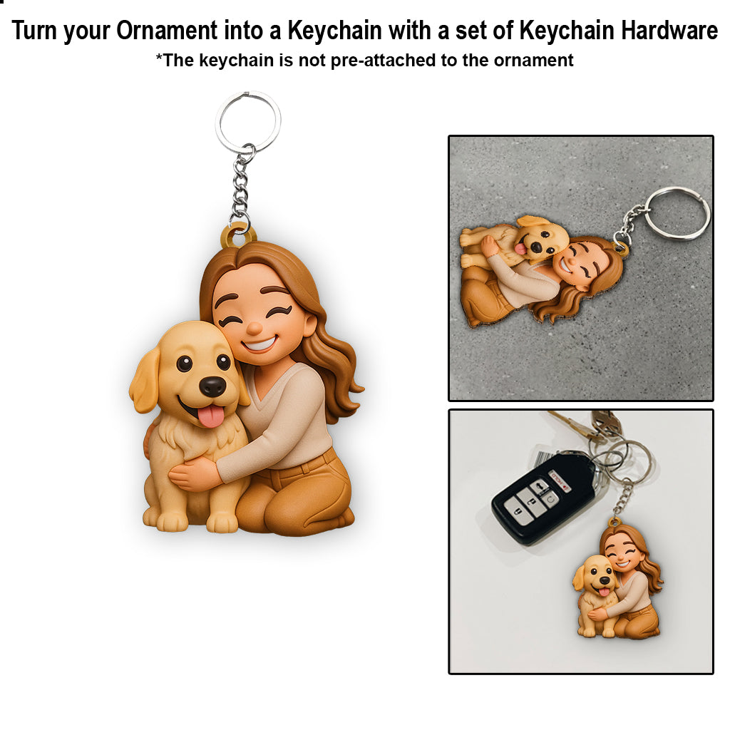Cadeau pour amoureux des chiens - Figurine miniature 3D personnalisée avec un chien