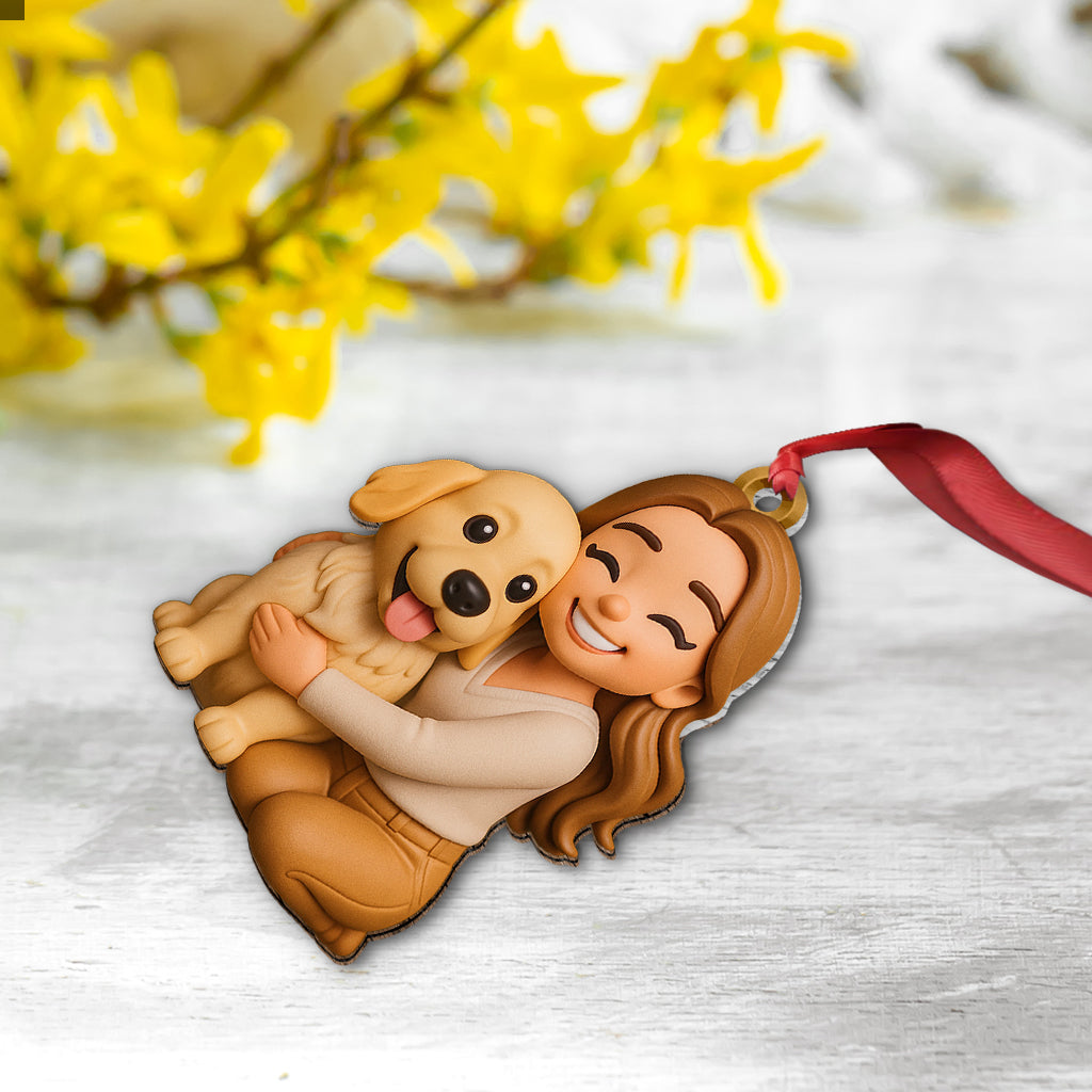 Cadeau pour amoureux des chiens - Figurine miniature 3D personnalisée avec un chien