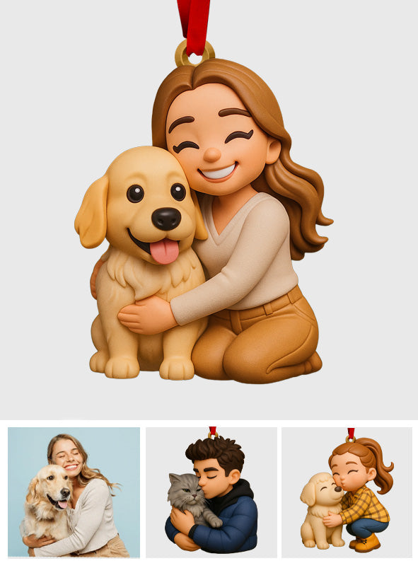Cadeau pour amoureux des chiens - Figurine miniature 3D personnalisée avec un chien