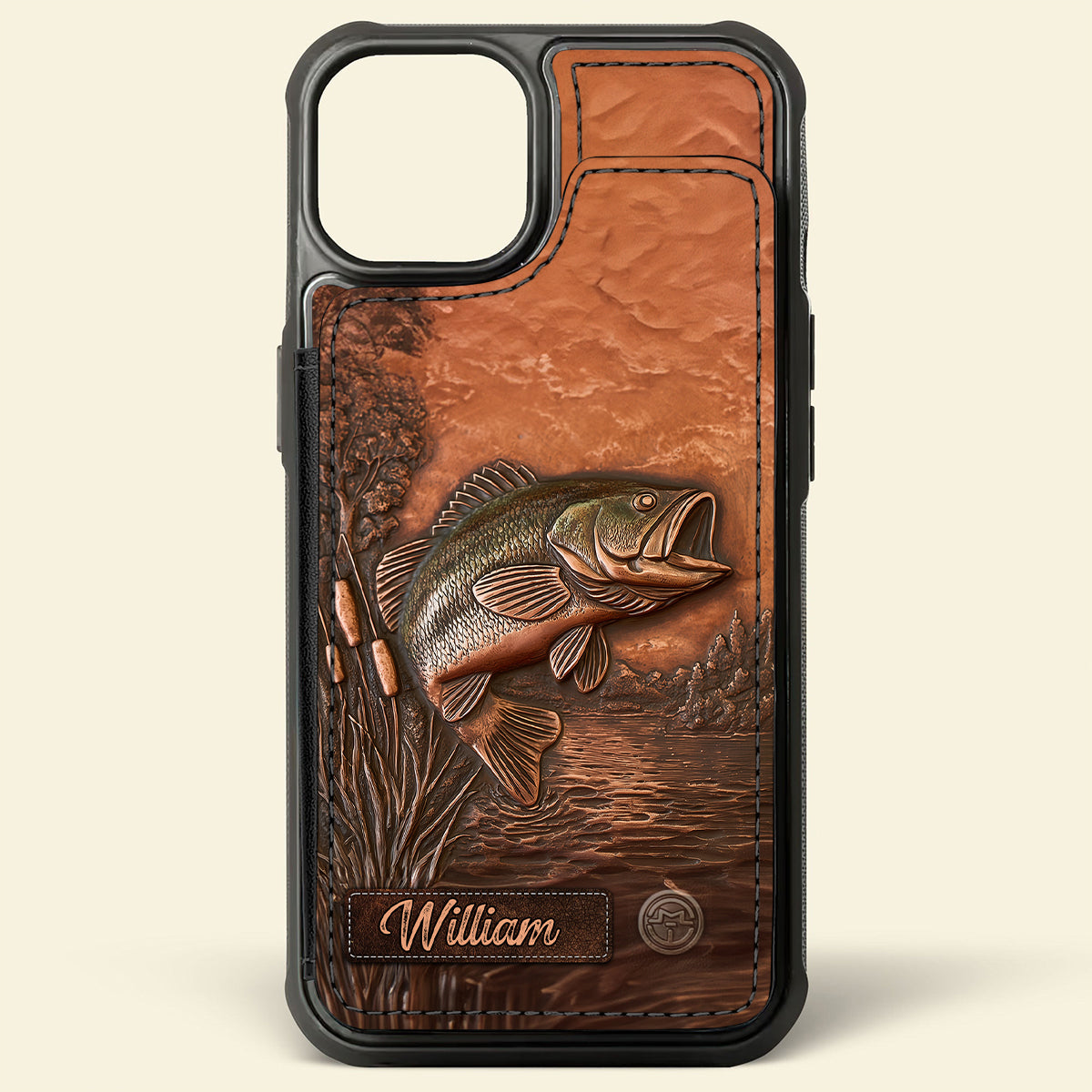 The Best Fisher - Personalized Fishing Fully Printed Wallet Phone Case